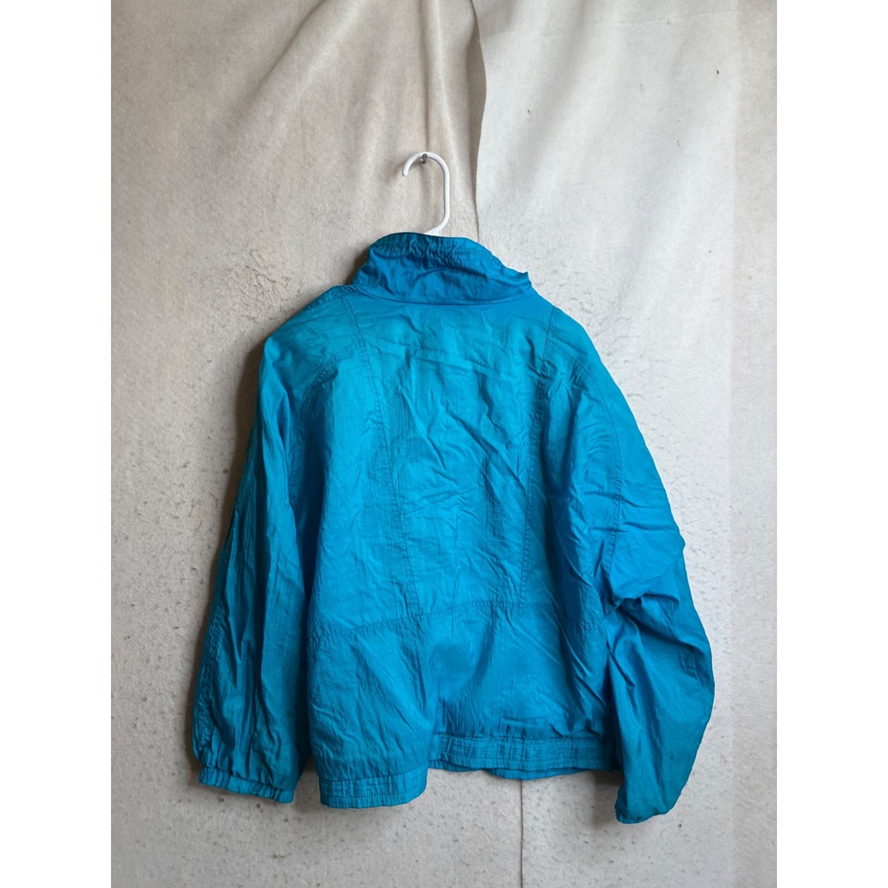 Vintage Pacific Trail Windbreaker Jacket Teal Purple 90s Retro Full Zip Small - Picture 4 of 10